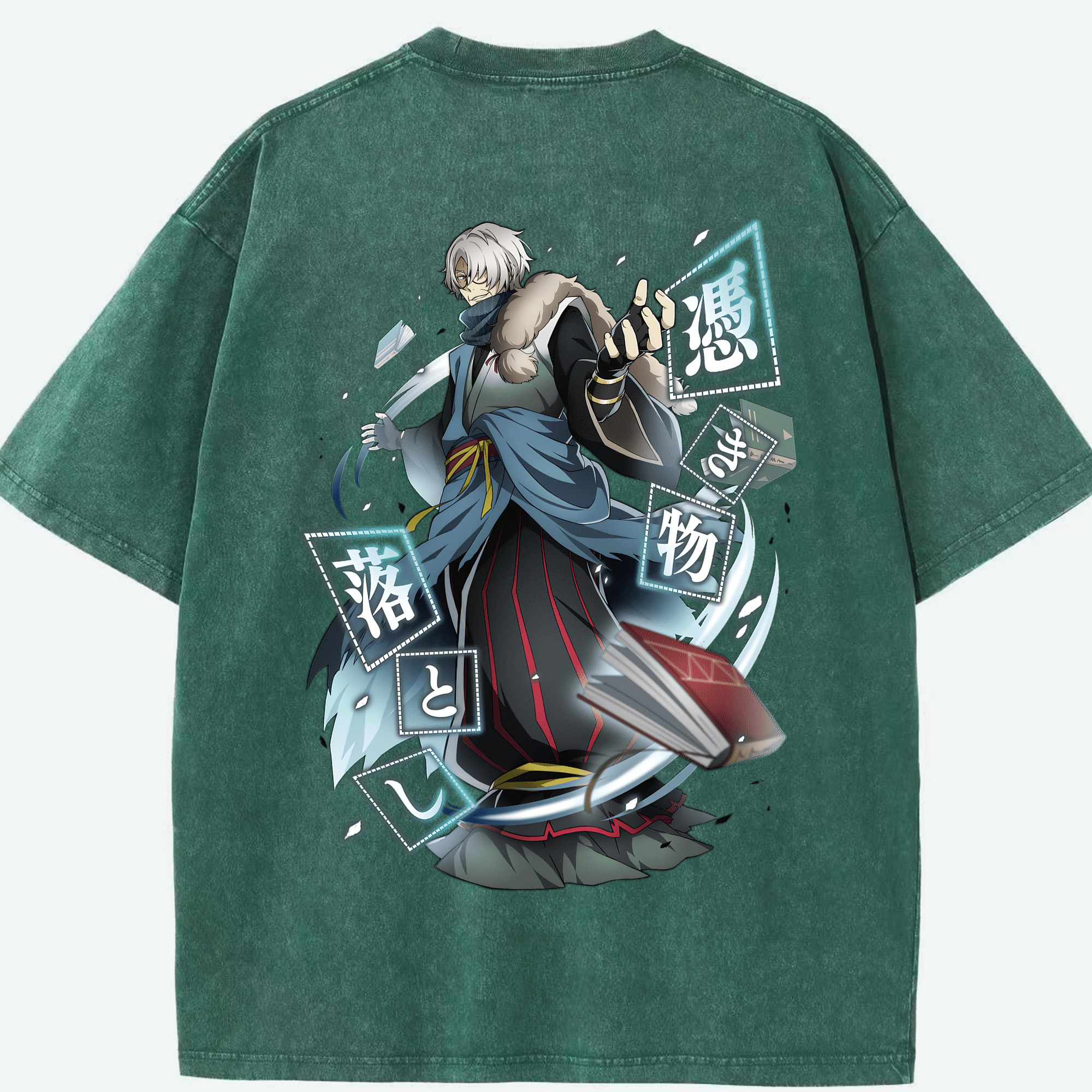 （画像用） 文豪ストレイドッグス Bungo Stray Dogs 綿100% ヴィンテージ風 半袖Tシャツ（背面プリント）